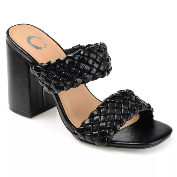 Journee Collection Women's Melissa Open Toe High Block Heel Pumps - Picture 1 of 11